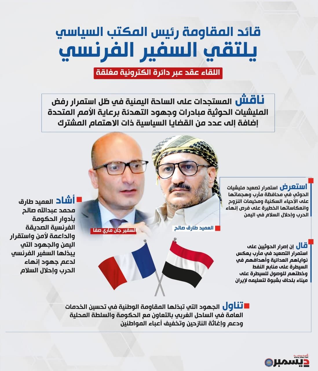 قائد المقاومة رئيس المكتب السياسي يلتقي السفير الفرنسي